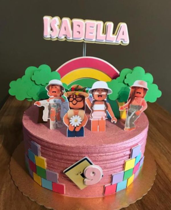 Arquivo de Corte Topo de Bolo Roblox Menina18