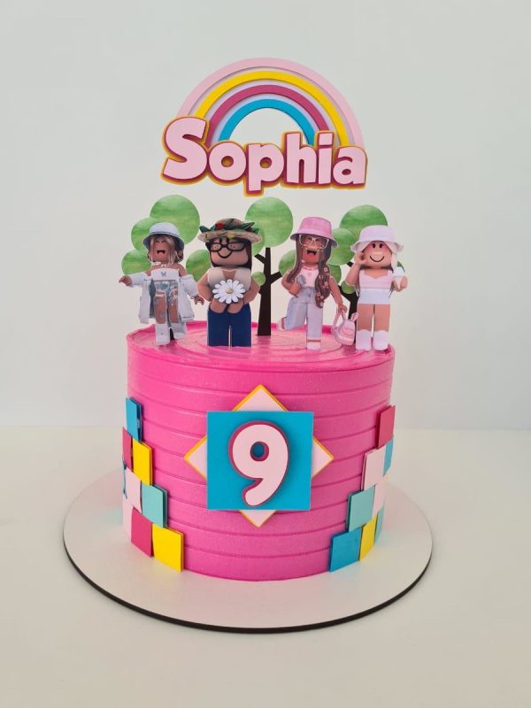 Arquivo de Corte Topo de Bolo Roblox Menina