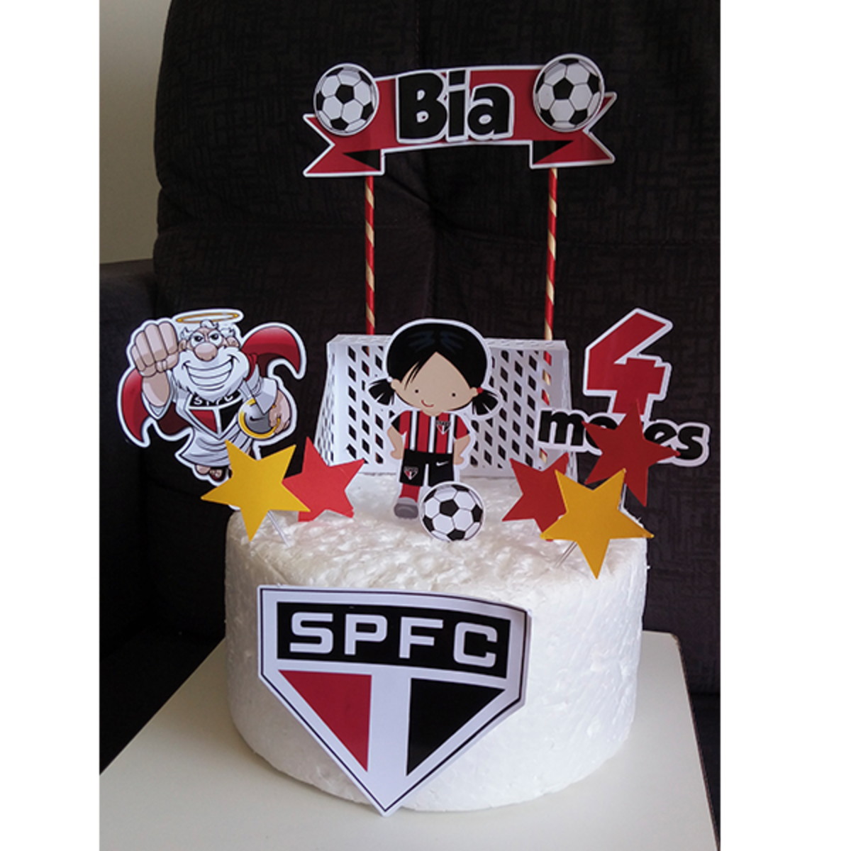 Arquivo de Corte Topo de Bolo Menina + KIT São Paulo - Imagem 4