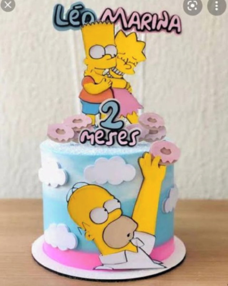 Arquivo de Corte - Topo de Bolo - Simpsons (camadas)