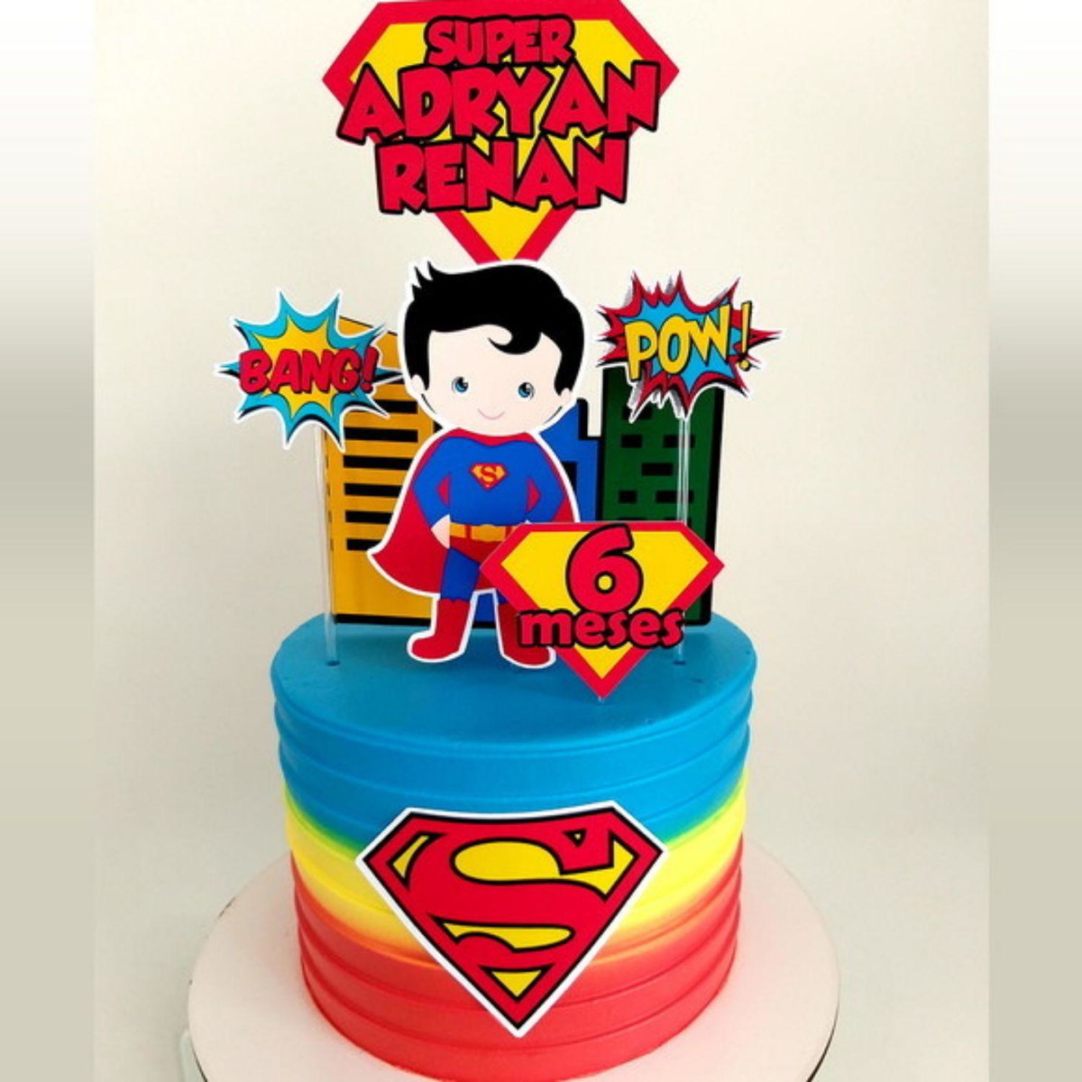 Arquivo De Corte Topo De Bolo Super Man Baby Studio