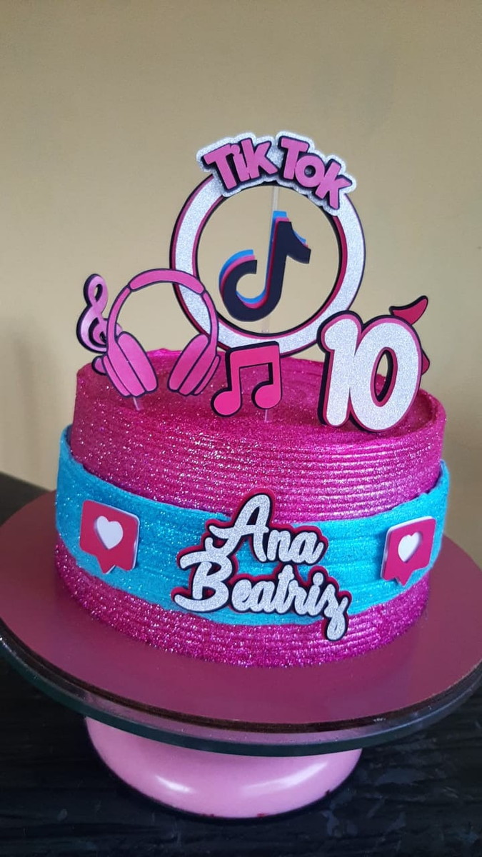 Arquivo de corte topo de bolo Tik tok