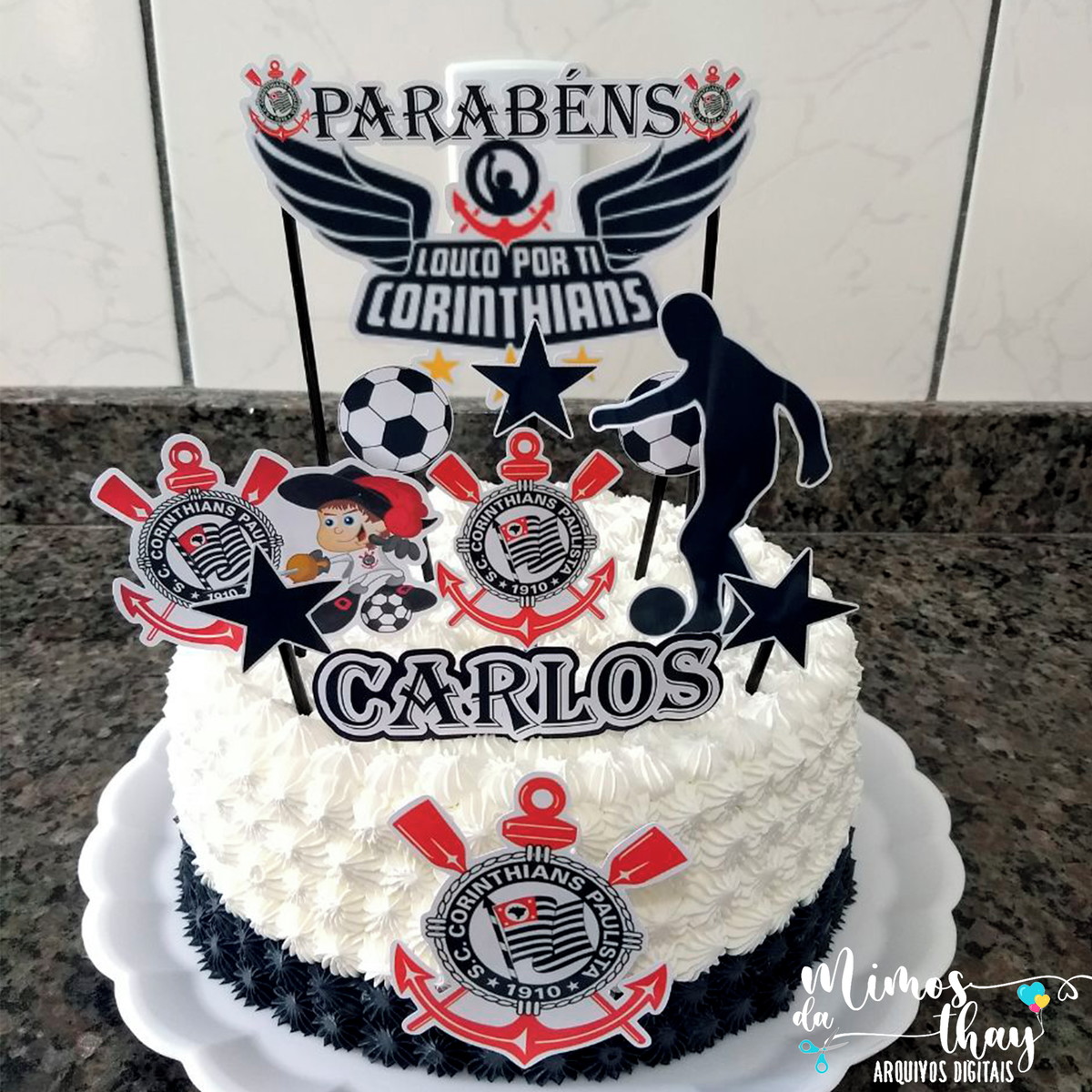 Arquivo de Corte Topo de Bolo Timão Corínthíans 003 - Topo de Bolo Para ...