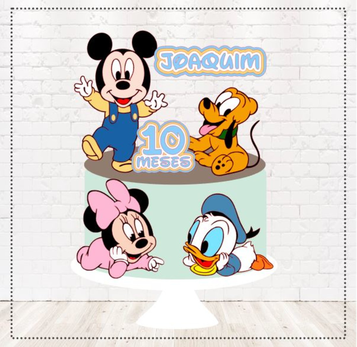 Arquivo de Corte Topo de Bolo Turma do Mickey Camadas 1831