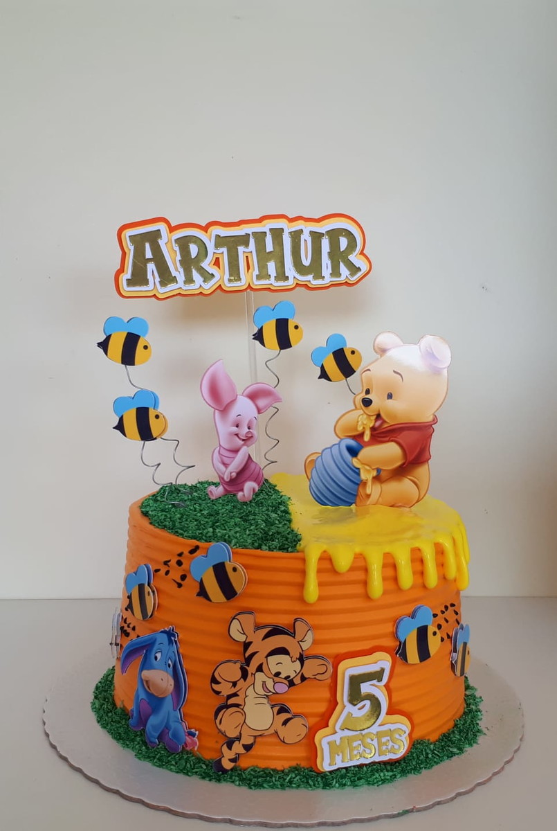 Arquivo de corte topo de bolo Ursinho Pooh