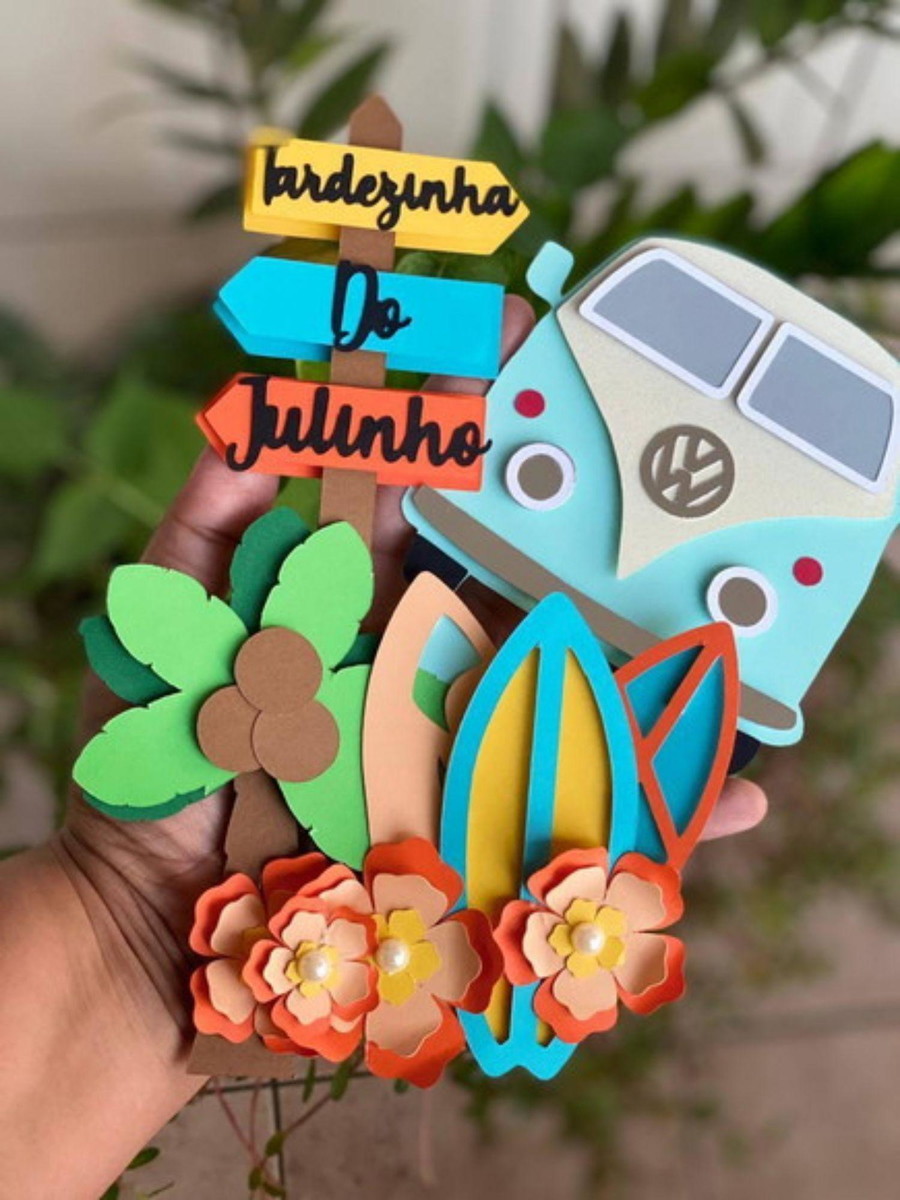 Arquivo de Corte Topo de Bolo Verão Studio