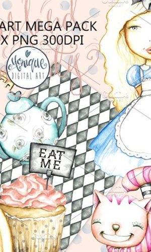 Arquivo Digital Alice Pais das Maravilhas Aquarela #004#