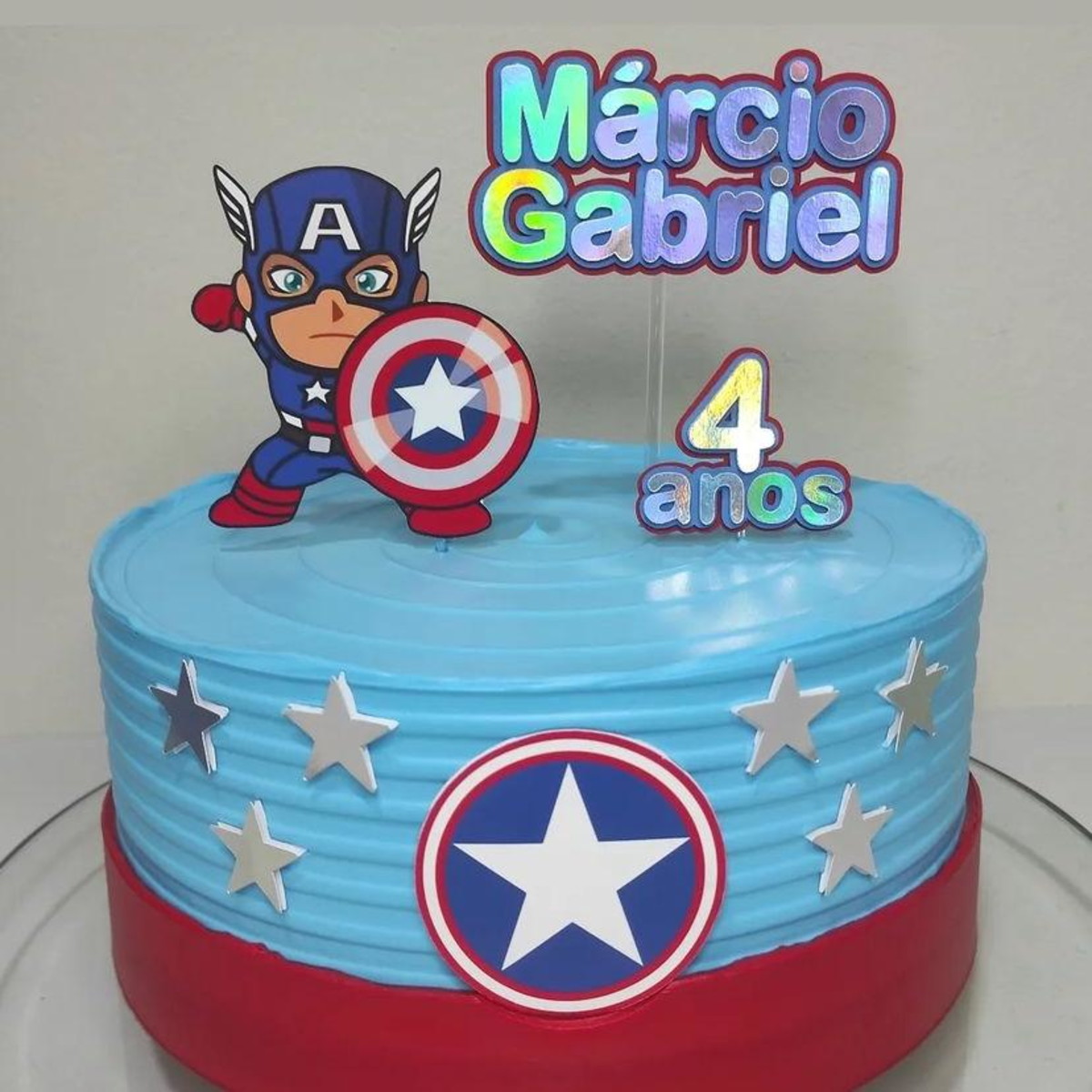 Arquivo Digital Topo de Bolo Capitão América