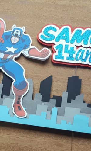Arquivo digital Topo de bolo capitão america