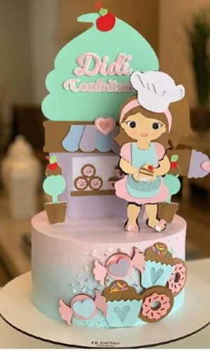 Arquivo digital Topo de bolo Confeitaria camadas 1 -COD: 935