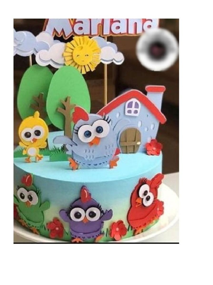 Arquivo CORTE topo de bolo Galinha pintadinha+1 DE BRINDE