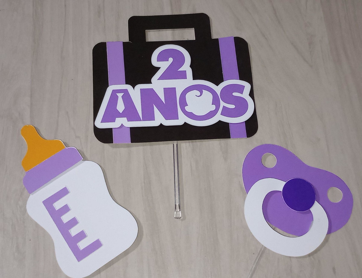 Arquivo Digital Topo de Bolo Poderosa Chefinha Lilás - Imagem 2