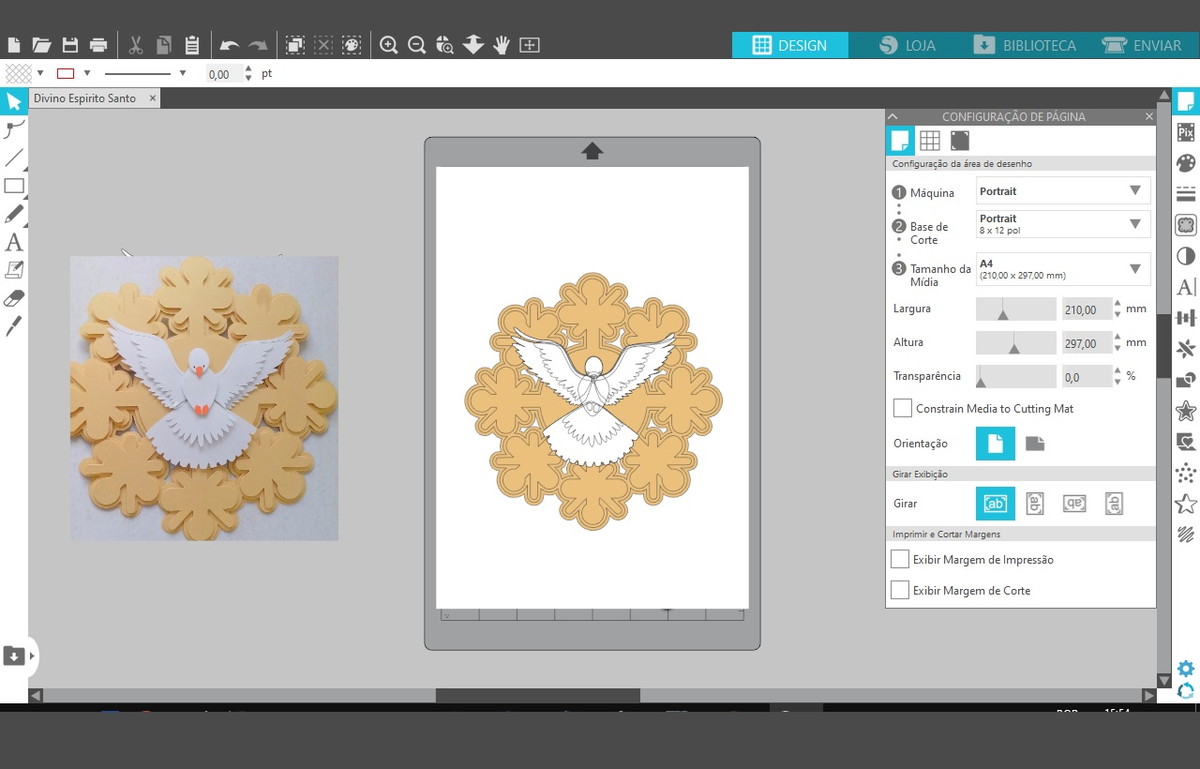 Arquivo de Corte Camadas Divino Espírito Santo Topo - Imagem 2