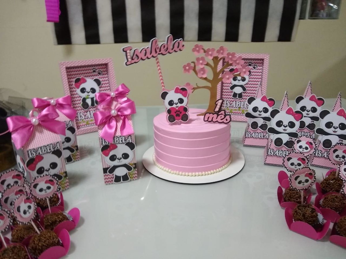Arquivo Silhouette - Kit Festa Panda Rosa - Imagem 2
