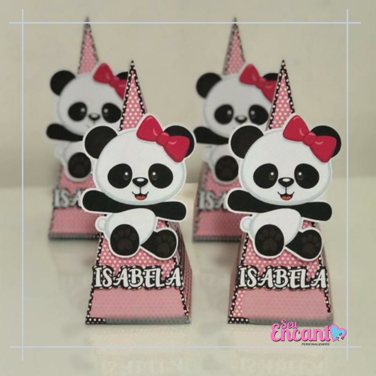 Arquivo Silhouette - Kit Festa Panda Rosa - Imagem 4