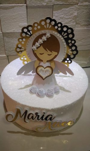 Arquivo silhouette topo de bolo Batizado 06