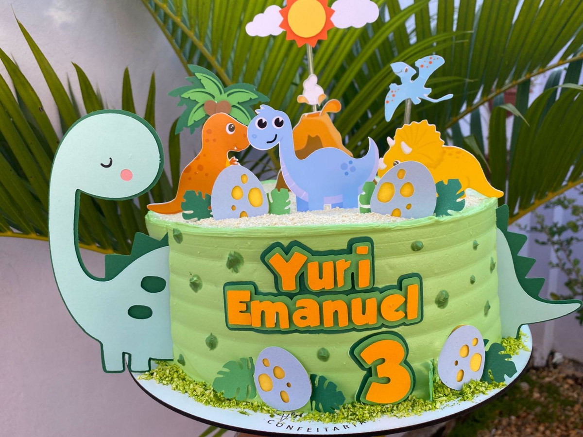 Arquivo silhouette topo de bolo dinossauro baby - Imagem 2