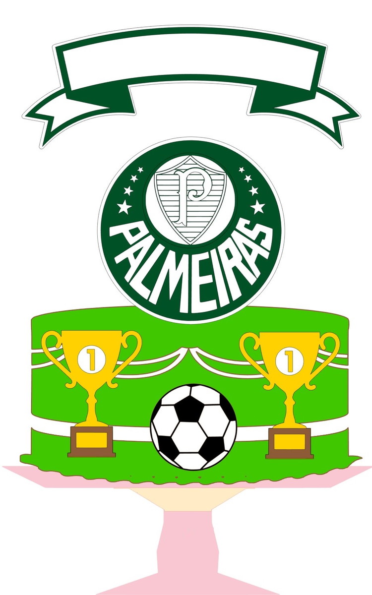 Arquivo Silhouette Topo de Bolo em Camadas Time Futebol