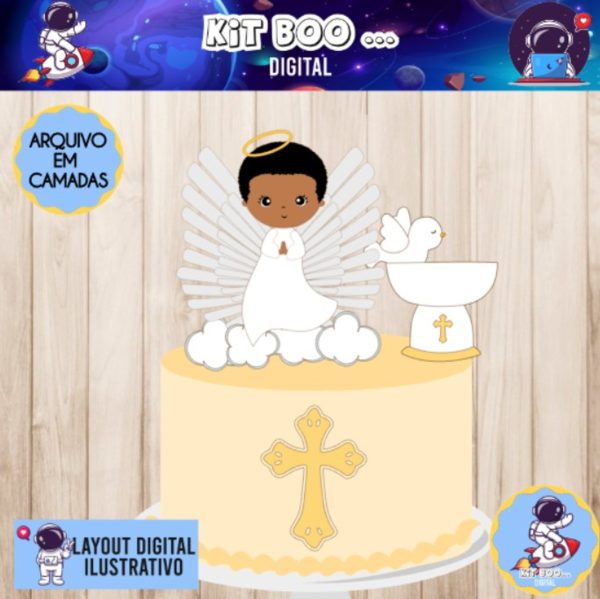 Arquivo Topo De Bolo - Anjinho Batizado