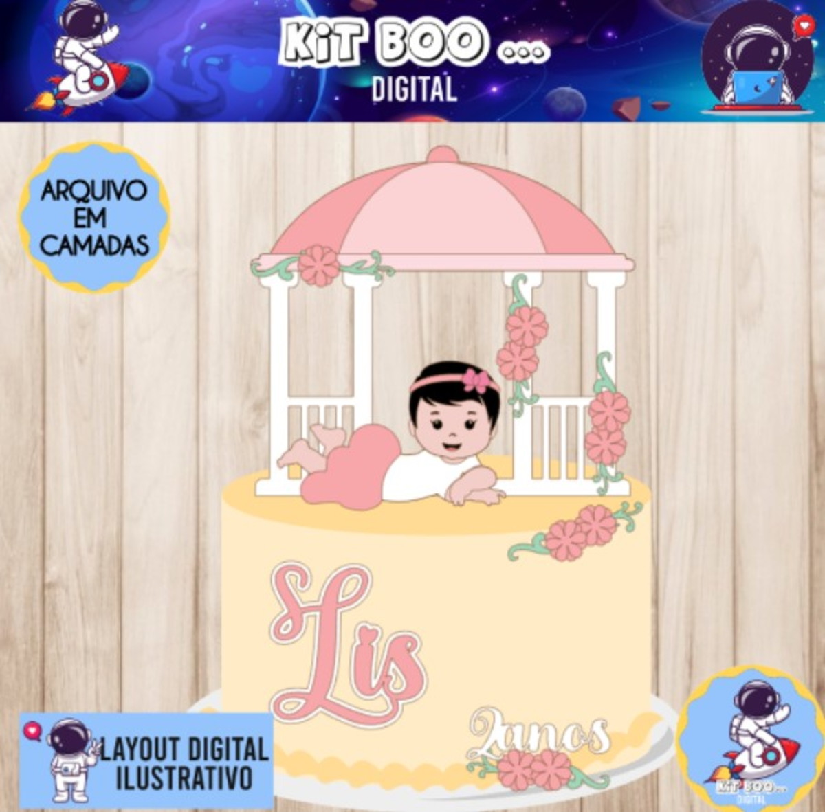 Arquivo Topo De Bolo - Bebê Gazebo