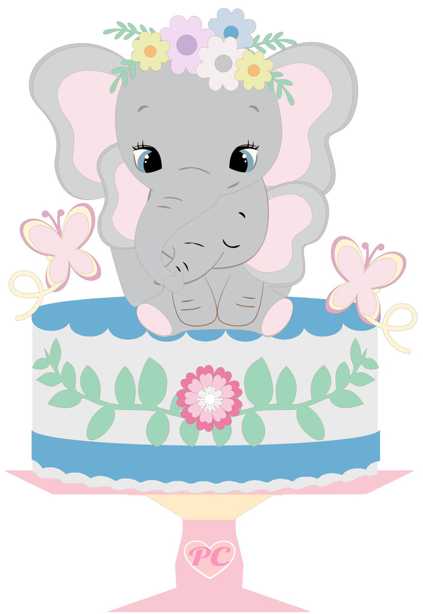 Arquivo Topo de Bolo - Dia das Mães Elefante