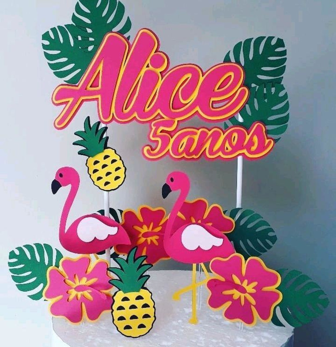 Arquivo Topo de Bolo Flamingo - Camadas - Imagem 3