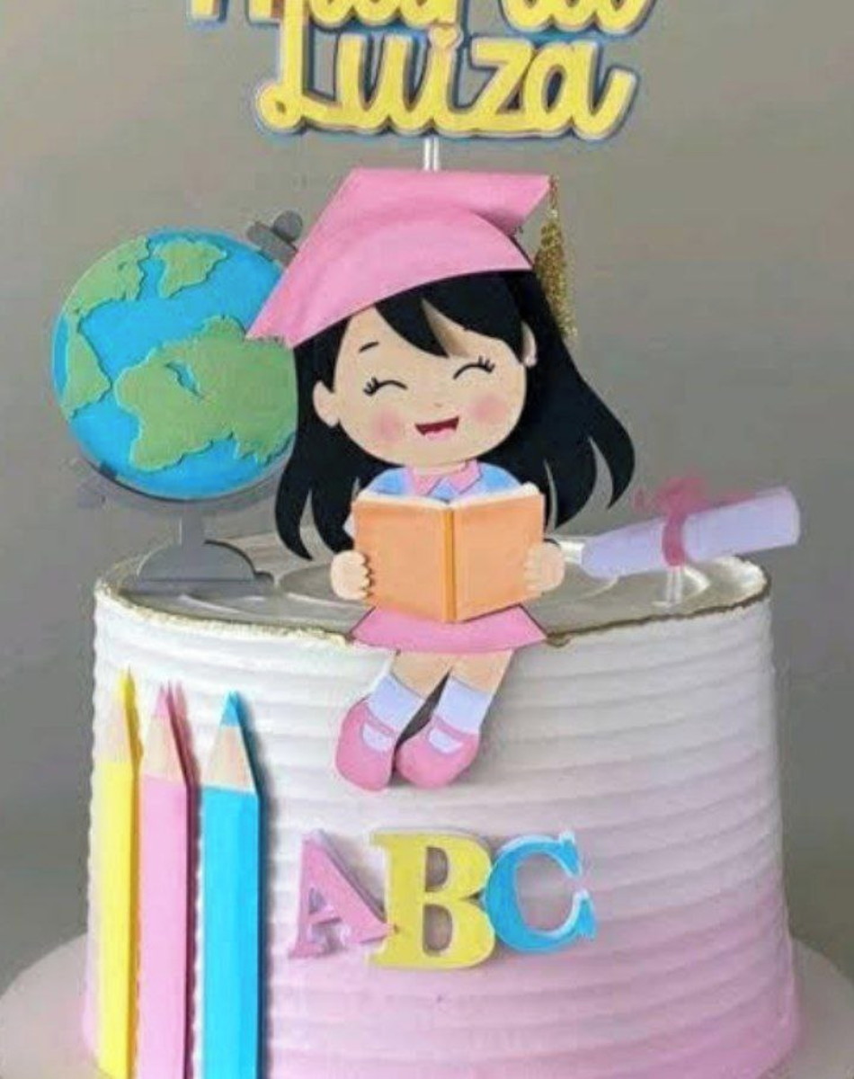Arquivo Topo de Bolo Formatura Menina