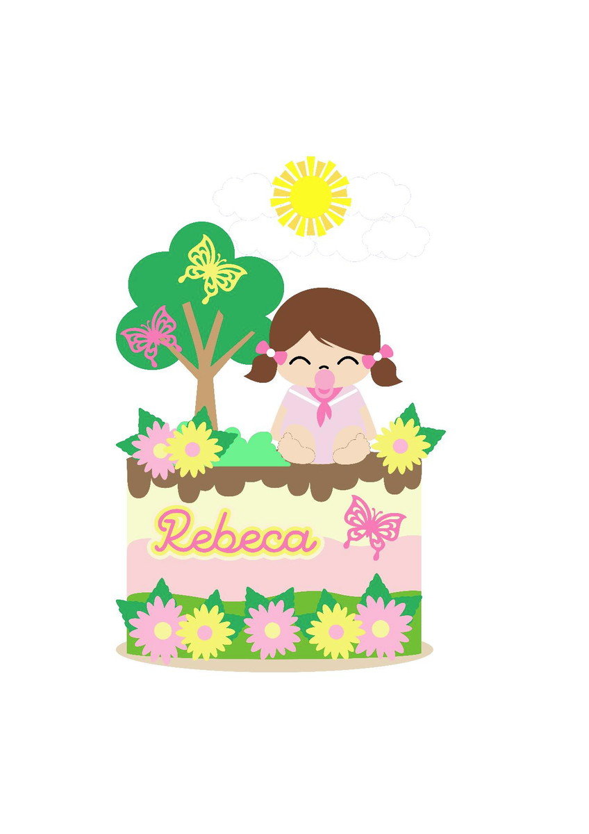 Arquivo topo de bolo jardim menininha cute