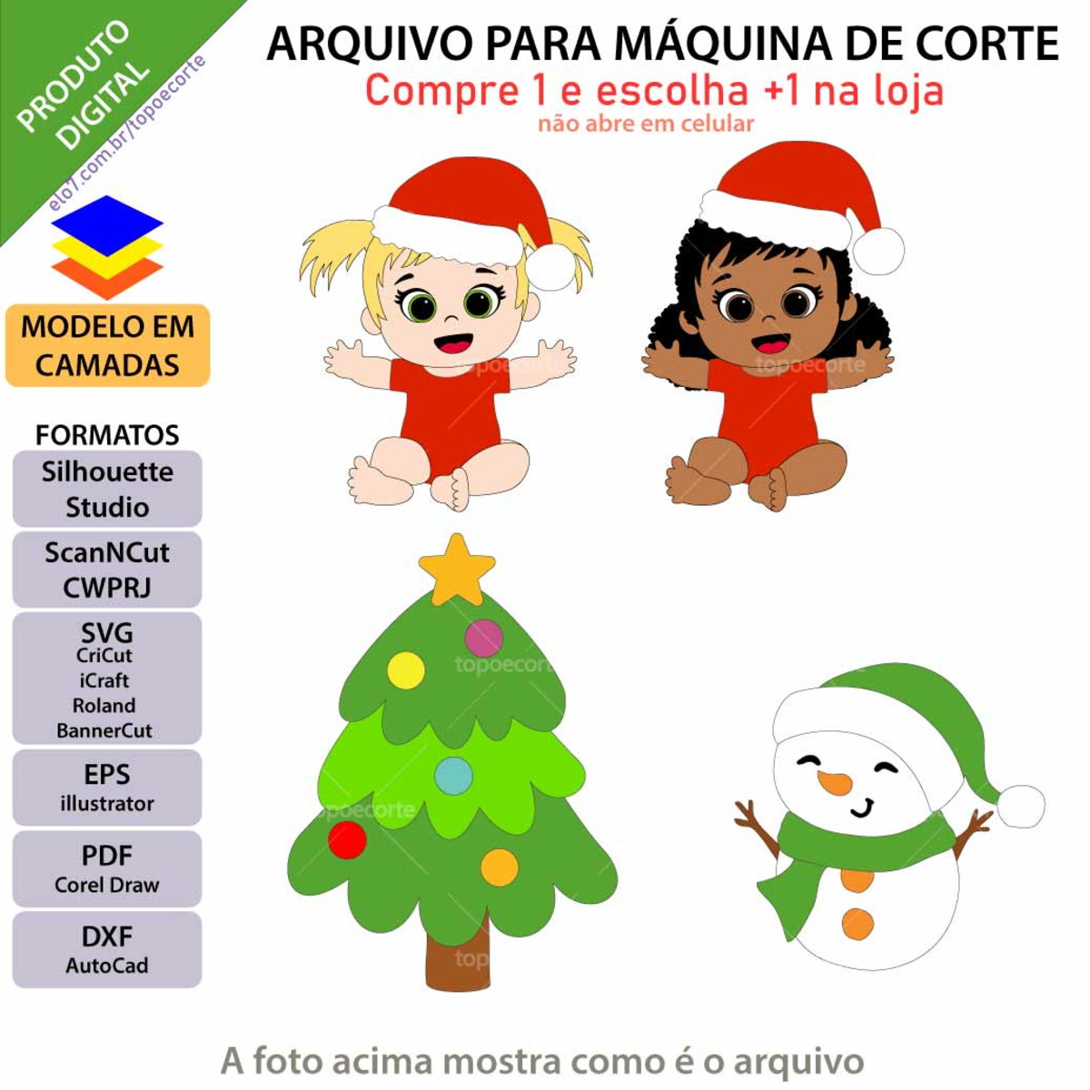 Arquivo Topo de Bolo Menina e Boneco de Neve +1 Arquivo