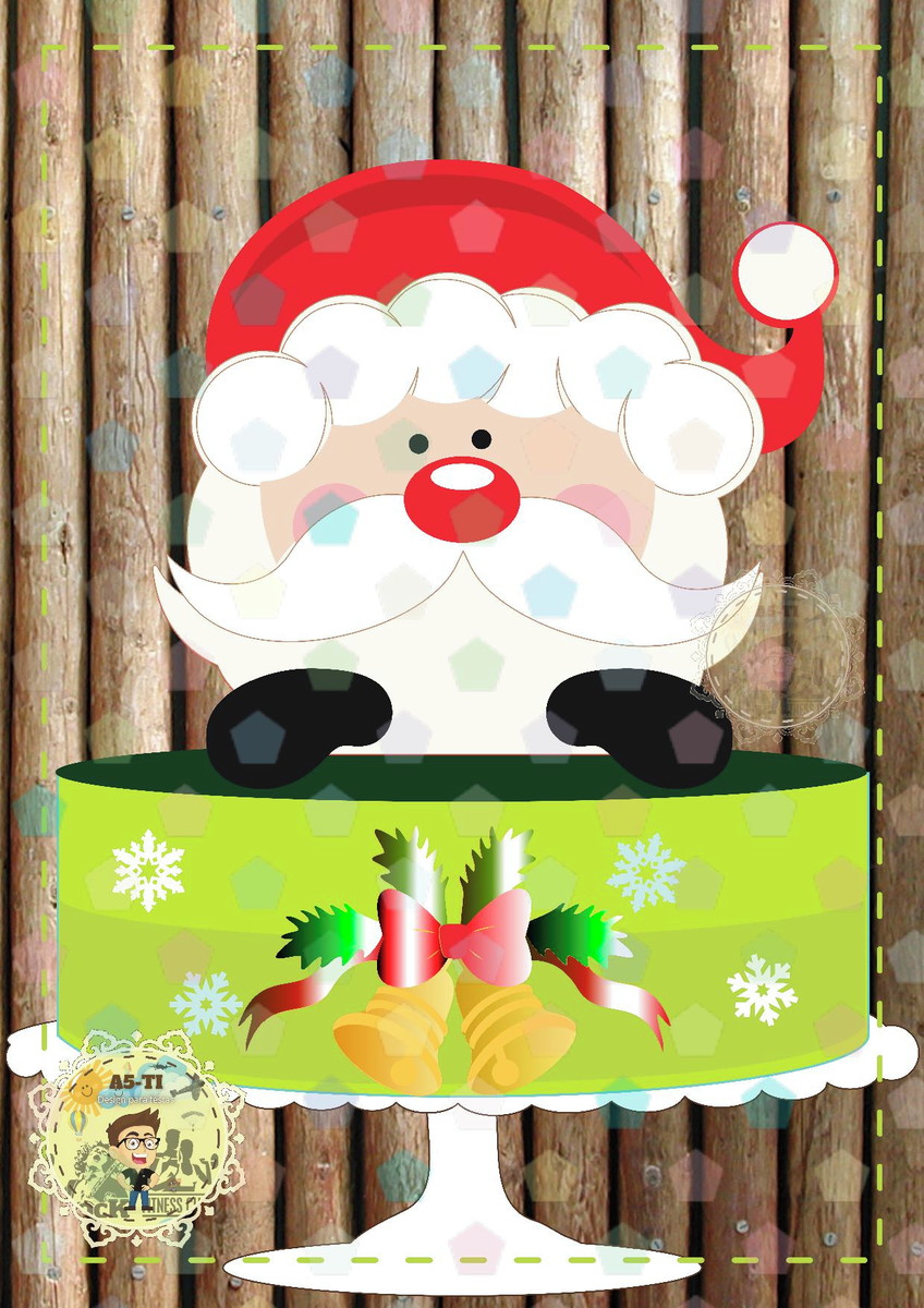 Arquivo Topo de bolo Papai Noel em CAMADAS Ref: 932