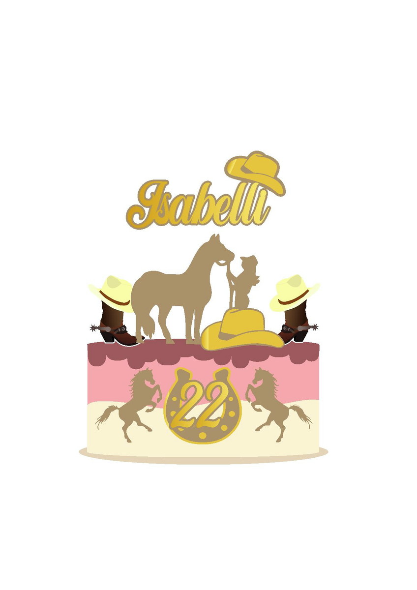 Arquivo Topo De Bolo Rodeio Menina