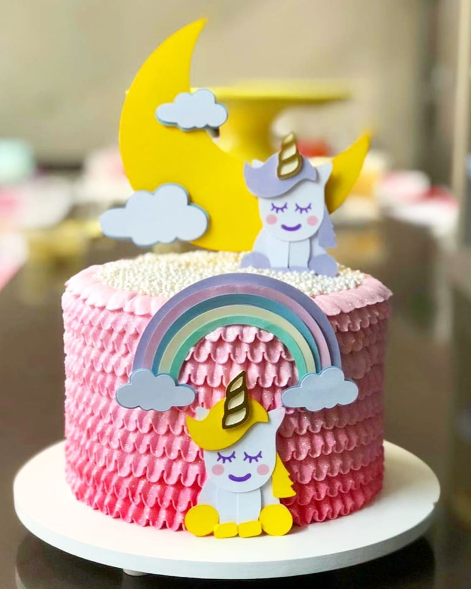 Arquivo Topo de Bolo - Unicórnios cute