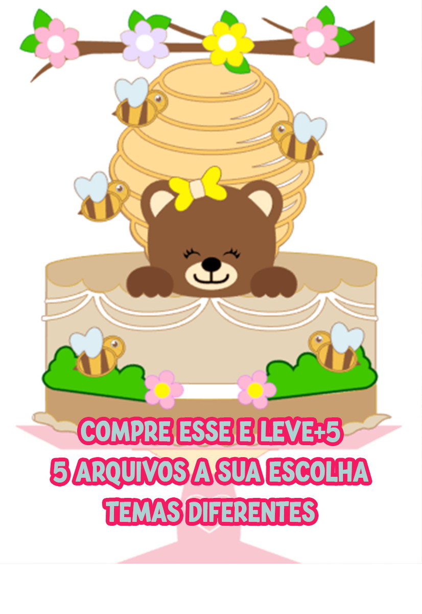 Arquivo Topo de Bolo Ursinha Mel