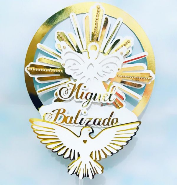 Arquivos de Corte Topo de Bolo Batizado - Image 3