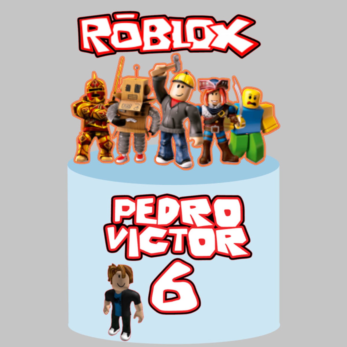 Arquivos de Corte/topo de Bolo - 4 Topos Roblox - Imagem 4