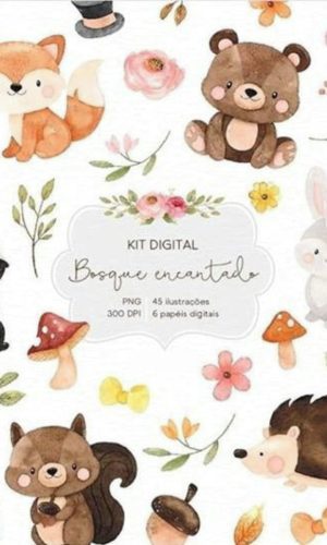 Arquivos Digitais Bosque Encantado Aquarela