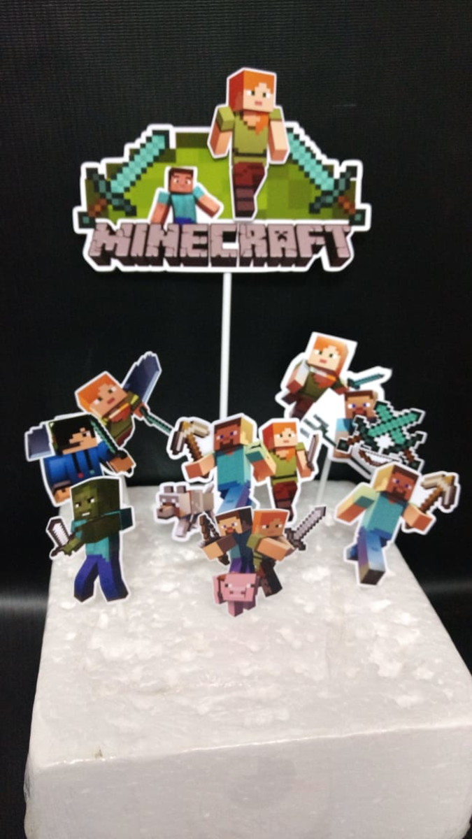Arquivos Silhouette topo de bolo 69 Minecraft
