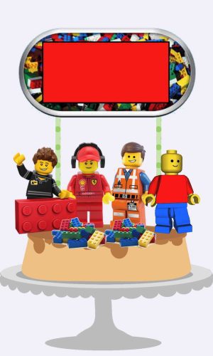 Arquivos Silhouette topo de bolo Lego em camada