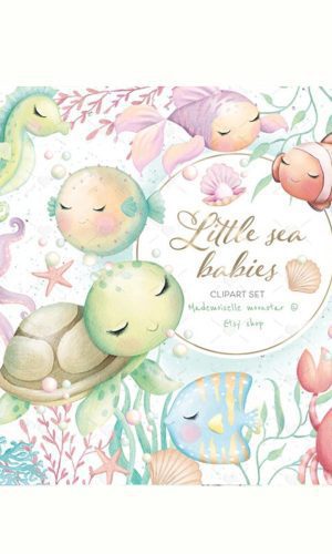 Arte Digital Fundo do Mar Aquarela