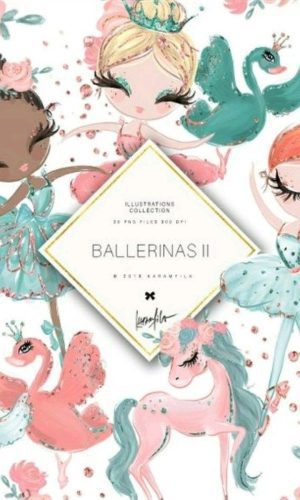 Bailarina aquarela - kits digital