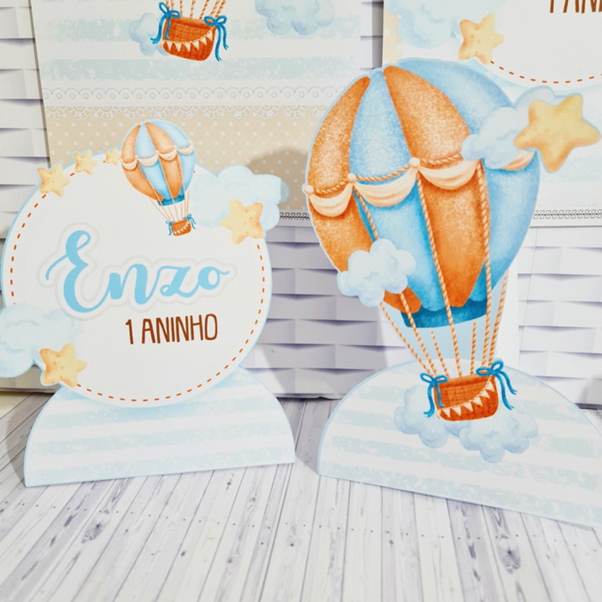 Balão Aquarela Menino - Arquivos Corte Studio e pdf 724 - Imagem 2