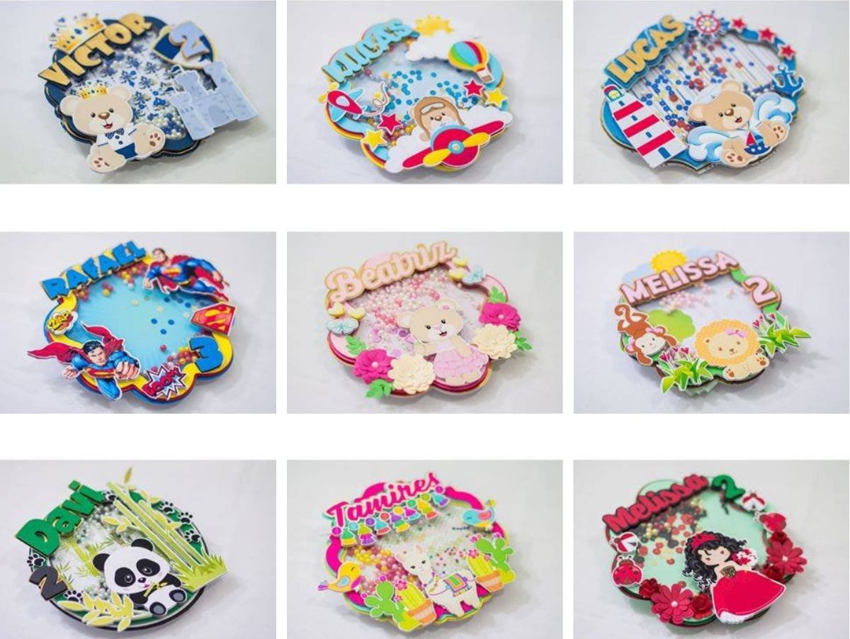 Combo Topo De Bolo Shaker Topo De Bolo Para Imprimir