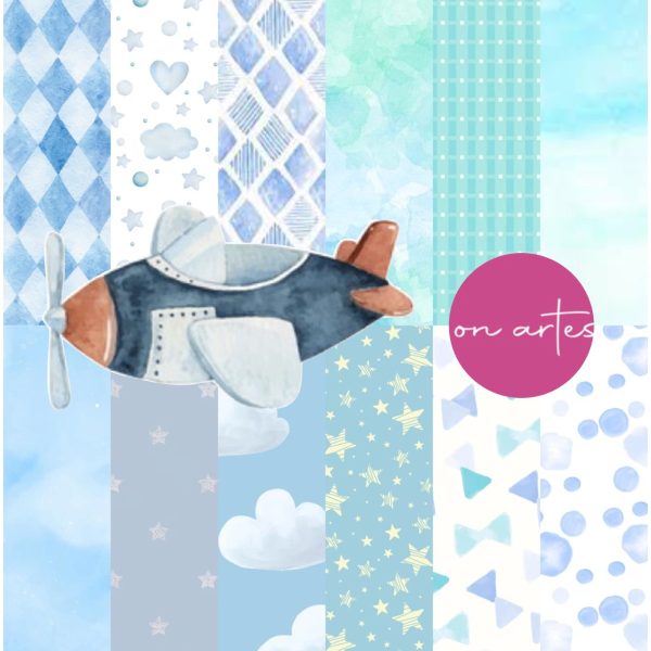Kit Digital Aviões Aquarela - Imagem 3