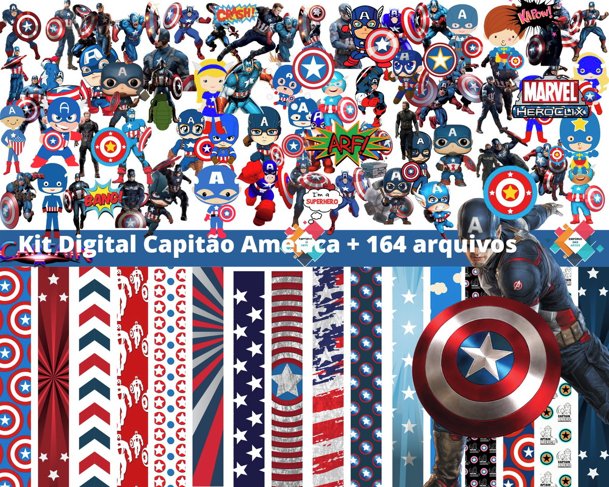 Kit Digital Capitão América