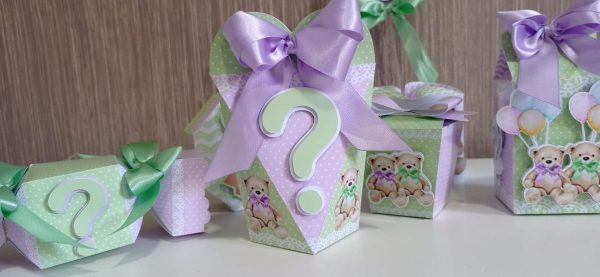 Kit Digital Chá Revelação Ursinhos Verde Lilas - Imagem 4