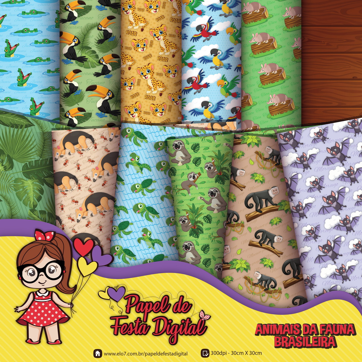 Kit Digital Completo Animais da Fauna Brasileira - Imagem 5