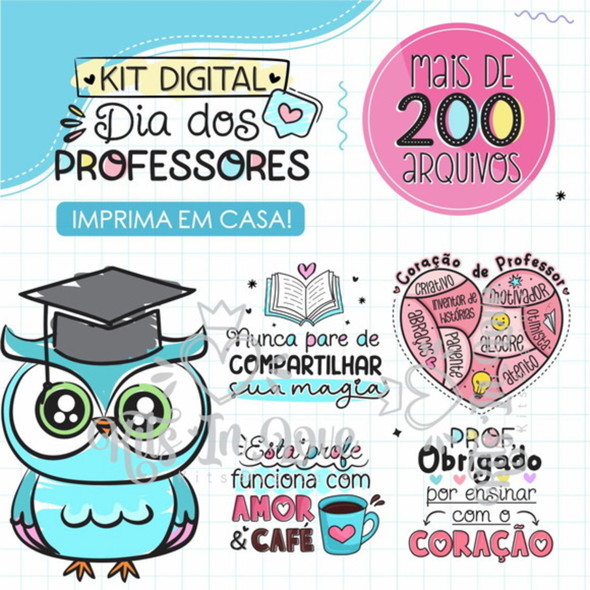 Kit Digital Dia dos Professores | Frases Dia Professor | Kit