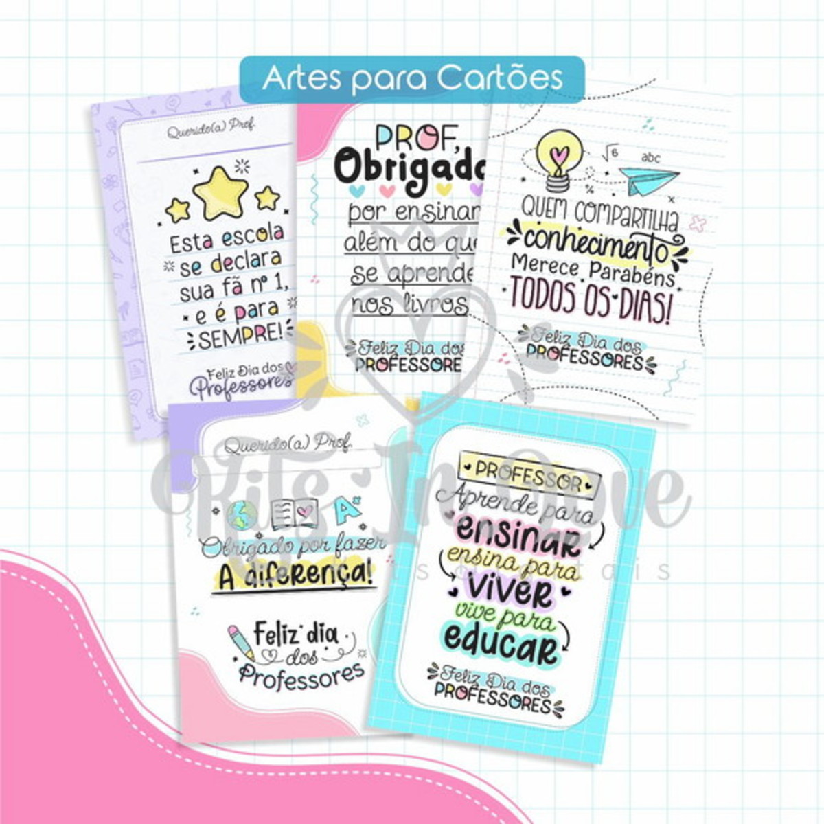 Kit Digital Dia dos Professores | Frases Dia Professor | Kit - Imagem 5