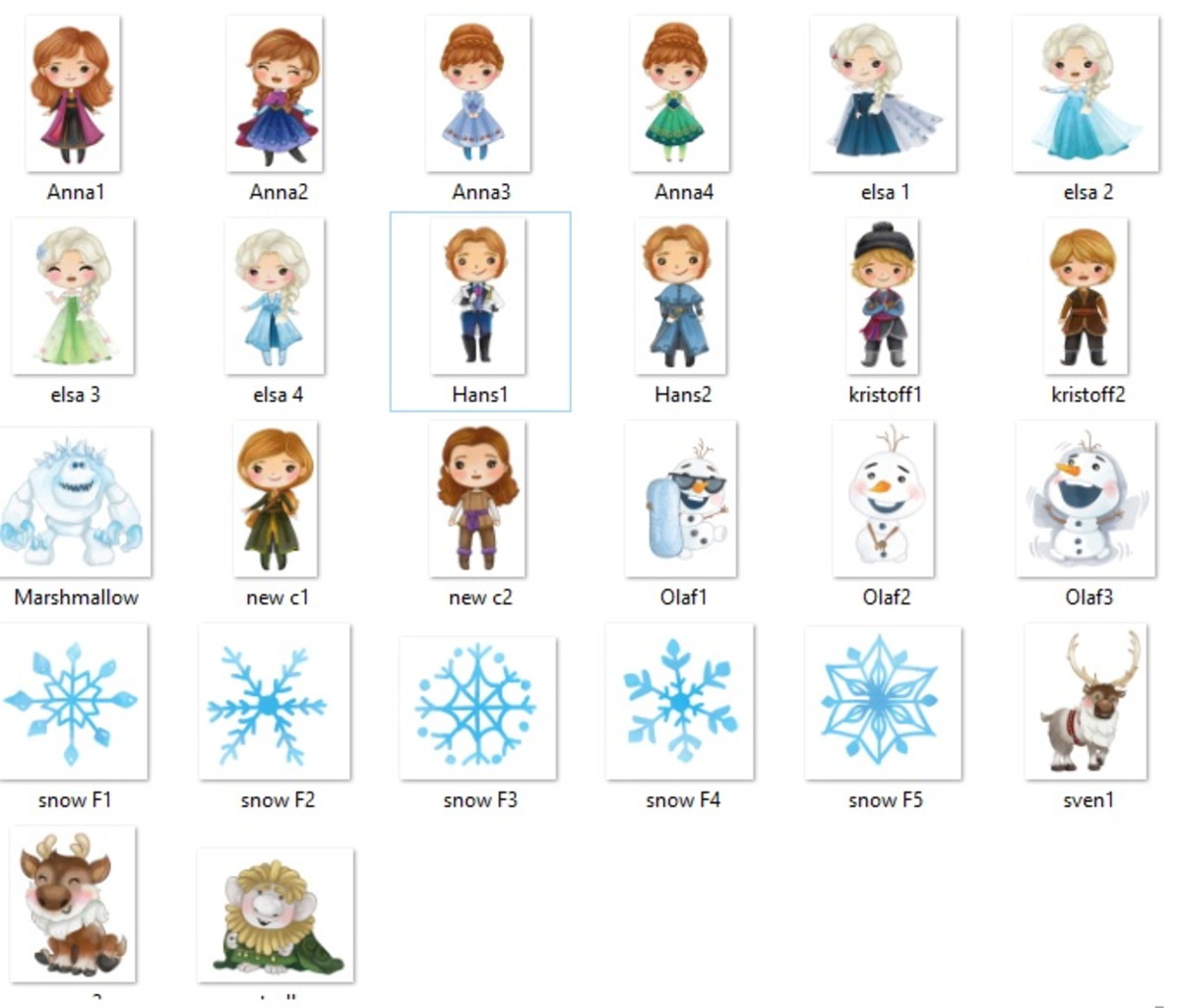 Kit Digital Frozen Aquarela 01 Png - Imagem 2