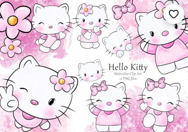 Kit Digital Hello Kitty Aquarela #481